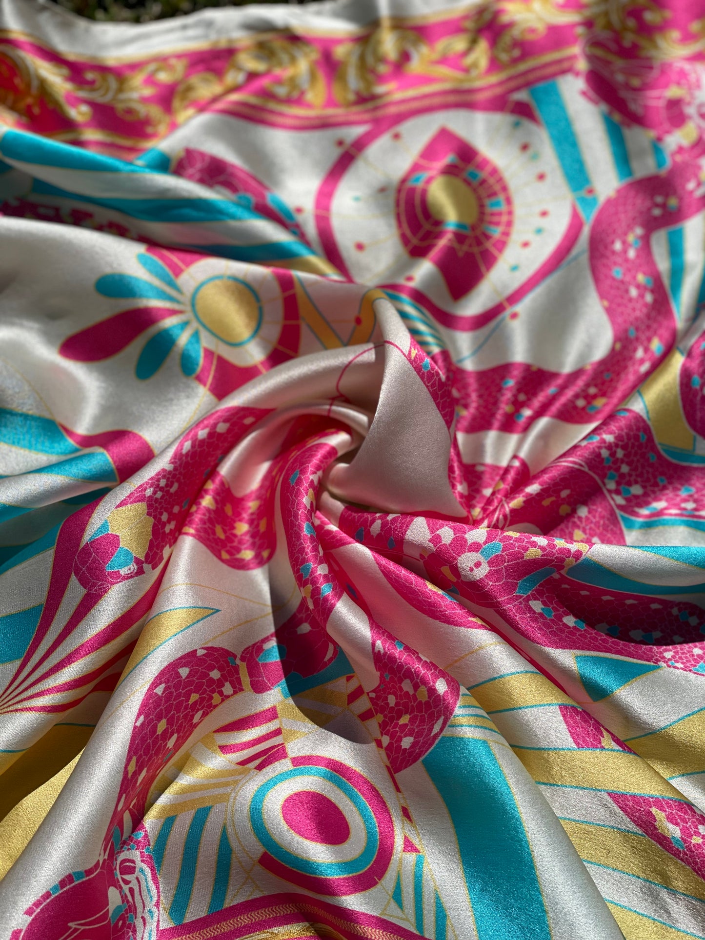 100% SILK FOULARD POP